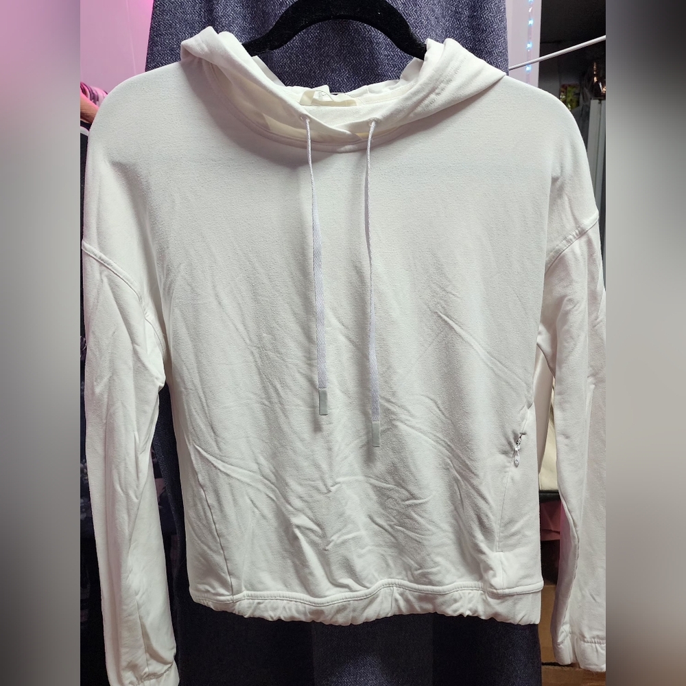 Lululemon Athletica White Hooded Sweatshirt Size 4